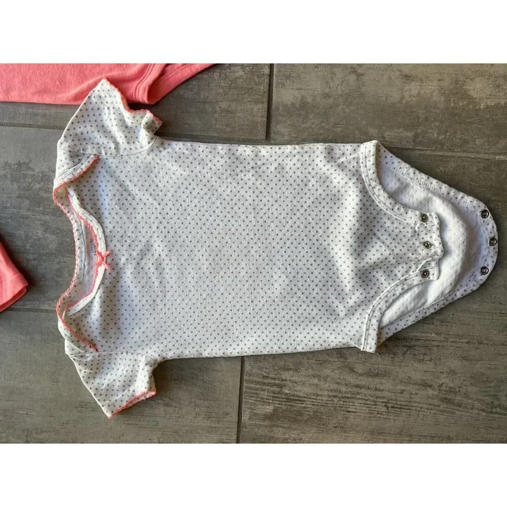 Baby Girl Toddler Bodysuit & Pants NEW 5 Piece Outfit Set Cotton Pink ADORED 18M